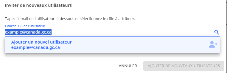 cliquez pour ajouter un nouvel utilisateur