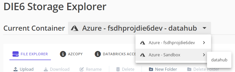 Non-admin storage selector