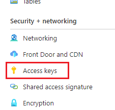 Access keys in menu