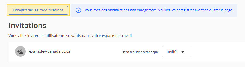 enregistrer les modifications