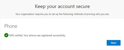 Confirmer la vérification du SMS