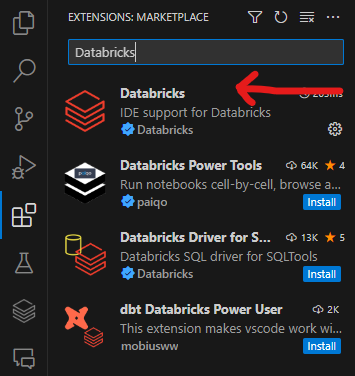 Databricks extension